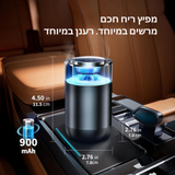 מפזר ארומתרפי חכם עם אורות לד ועוצמת ערפל משתנה